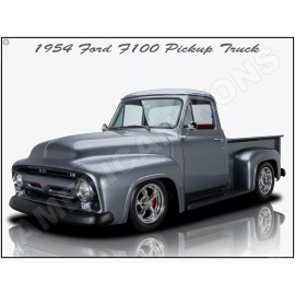 1954 Ford F100 Pickup Truck New Metal Sign:  12 x 16" & Free Shipping