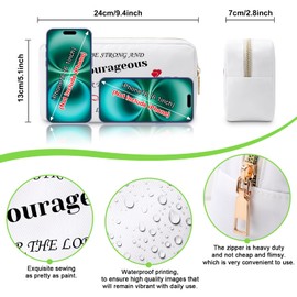 Christian Gifts for Women Makeup Bag Inspirational Religious Gifts for Her Bible Verse Gift Religious Christmas Gifts for Friends Cosmetic Pouch Baptism Gifts for Goddaughter Graduation Birthday Gift