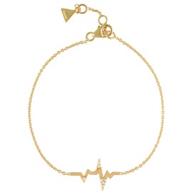 LAJOIA Jewelry Women's Heartbeat Heartbeat Sterling Silver 925 Filigree Bracelet with Zirconia Stones, Sterling Silver