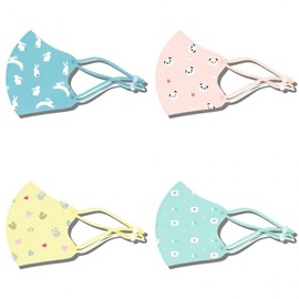 Reusable Character Waterproof Kids Mask with Ear-Friendly Design Mask L Size (Men)/Character Pink