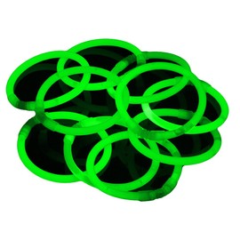 The 100 Pack Premium Glowhouse Glow Stick Bracelets Individual Colours (Green)