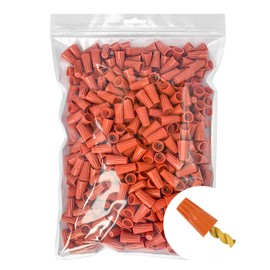 500Pcs Electrical Wire Connectors - Orange Wire Caps Screw Terminals - Twist Nuts Caps Connection
