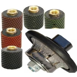 Roxx Tools 2" Wet Polishing Drum Wheel 5 + 3/8" Demi Bullnose router bit granite concrete