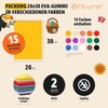 OFITURIA 40 Sheets Foam Rubber Set, Colourful Colours, Format 20