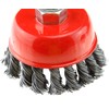Create idea 4Pcs 3" Wire Cup Brush Wheel M14 Thread