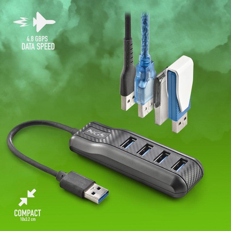 NGS Port 3.0 - Compact 4-Port USB Hub - Compatible