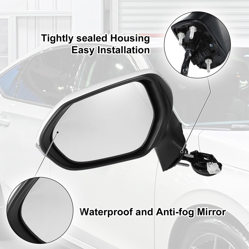 X AUTOHAUX Door Mirror Assembly Left Driver Side for Toyota