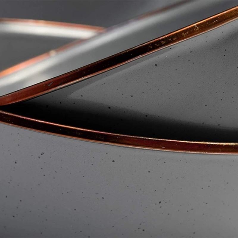 BAREBONES Enamel Bowl Set of 2, Stone Gray