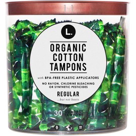 L. Organic Cotton Regular Absorbency Compact Tampons 30 Count