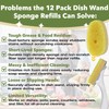 12 Pcs Dish Wand Sponge Refills – Compatible with Scrub