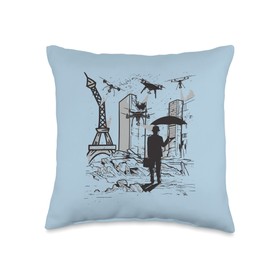 Drones-pilot Drone with camera quadrocopter game drones Throw Pillow