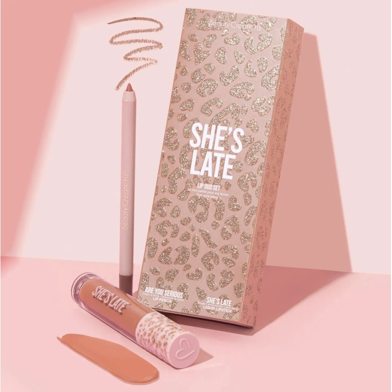 Lip Duo Set Labial Mate Liquido Delineador Beauty Creations®