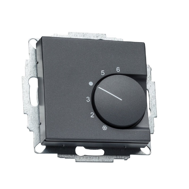 Halmburger Room Thermostat RTR-5510 Anthracite + GIRA E2 1-Way Frame