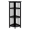 Casual Home Casual Home 4 tier Corner Folding Bookcase, Black
