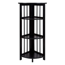 Casual Home Casual Home 4 tier Corner Folding Bookcase, Black