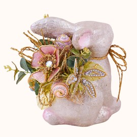 Easter Bunny Decorations for The Home - Handmade Figurine for Table, Living Room Or All-Around Your Home; Premium Unlit Statue & Easter Rabbit Decor 10” - by Holiday Tree