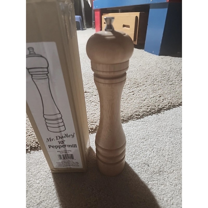 Mr. Dudley Vintage Mr. Dudley/Gessner PepperMill 10" Natural #MRD7CS10PN NIB