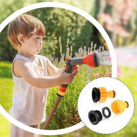 2 Pcs Garden Hose Parts & Connectors, Plastic Hose Threaded Outdoor Garden Tap Connector, 1/2 Inch and 3/4 Inch Size, 2 in1 Hose Pipe Garden Hose Attachments Connector Faucet Adapter