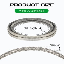 1/2 x 84 Inch Drive Belt Mower Lawn Tractor Fit for John Deere M47765, Simplicity 1656960 1656960SM, John Deere 38" Deck LX255 LX277 LX279 LX288, Made with Aramid Cord