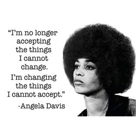 "I'm no longer accepting the things I cannot change. I'm changing the things I cannot accept." -Angela Davis