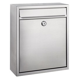 Modern Wall Mounted Locking Small Architectural Mailbox from Bailey Boxes - 12.25" H x 10.25" W x 3.5" D - The Murphy