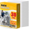 30 Pack Plastic Drop Cloth, 9x12 Ft Plastic Sheeting for