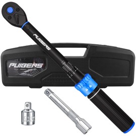 PUIBERS 3/8" Drive Inch Pound Torque Wrench 20-240 in.lb, ±3% Accuracy, Dual-Direction 72-Tooth Small Torque Wrench Set with Extension Bar 3/8" Adapter for Bike Motorcycle Car Maintenance