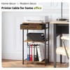 VonDream Small Printer Table for Home Office, 3-Tier Printer Stand