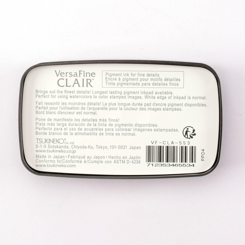 Tsukineko VersaFine Clair Ink Stamping Green, Spruce-Large-Opaque, Waterproof, Archival-Embossing, pad