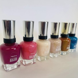 Sally Hansen Lot of 6 Sally Hansen Complete Salon Manicure Nail Polish Assorted Color Glitter