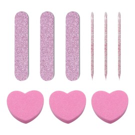 10 Sets Press on Nail Prep Kit Small Nail Files Mini Nail Buffer Blocks and Nail Sticks Nail Polishing Tools Manicure Pedicure Kit for Salon Home