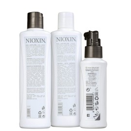 Kit Sistema 1 Nioxin 3 Pasos Shampoo 300 ml Acondicioandor 300 ml Trtamiento 100 ml Thicker, Fuller Hair