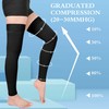 GODORIO 2Pairs 20-30mmHg Thigh High Compression Stockings, Footless Thigh High