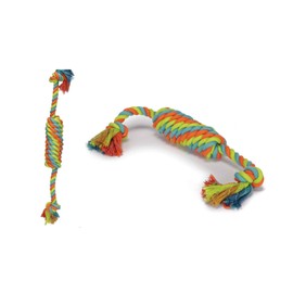 Dog Toys 20" Tough Rope Tuggers Play Fetch for Big Breed Medium to Larger Pups Choose Quantity (4 Rope Tugs)