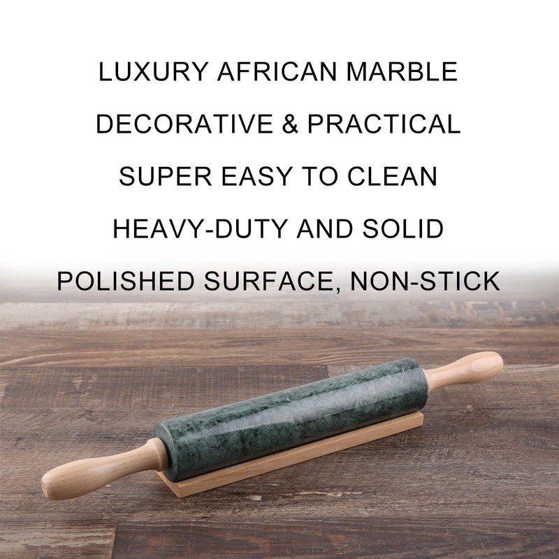 Koville Marble Rolling Pin, Non-Stick Dough Roller, Rolling Pin for