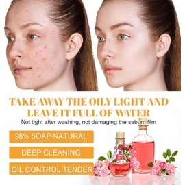 Limpiador facial de cúrcuma, limpiador facial de cúrcuma, limpiador espumoso de cúrcuma, limpieza profunda de la piel del rostro, adecuado para todo tipo de pieles