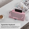 Bewinner Typewriter Mechanical Keyboard, 83 Keys Blue Switch Bluetooth 5.0