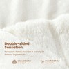 Sophia & William Cream White Faux Rabbit Fur Throw Blanket,