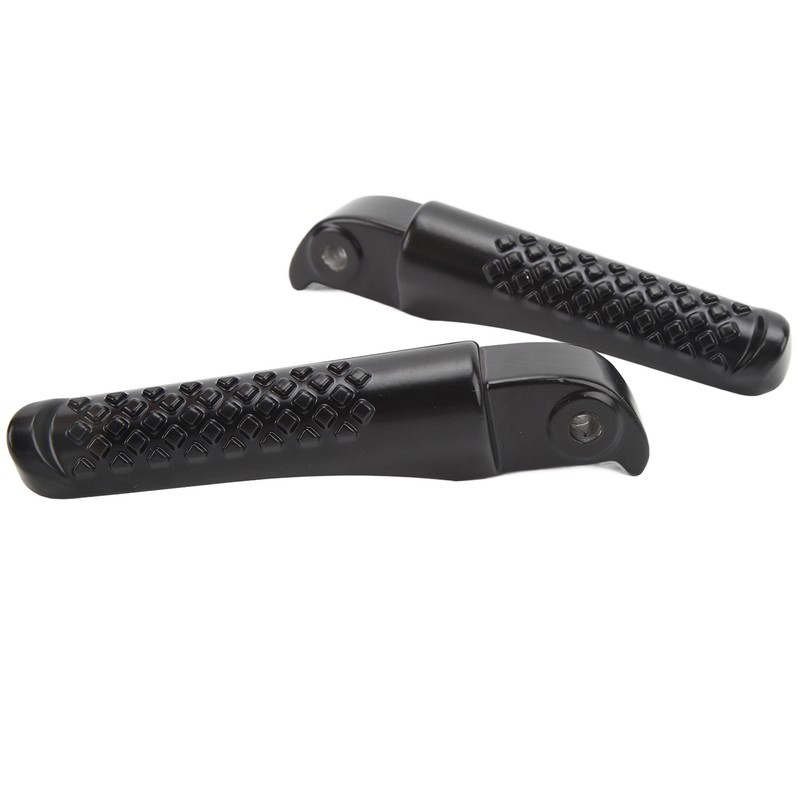 2Pcs Front Foot Peg Bracket Left And Right Black Footrest