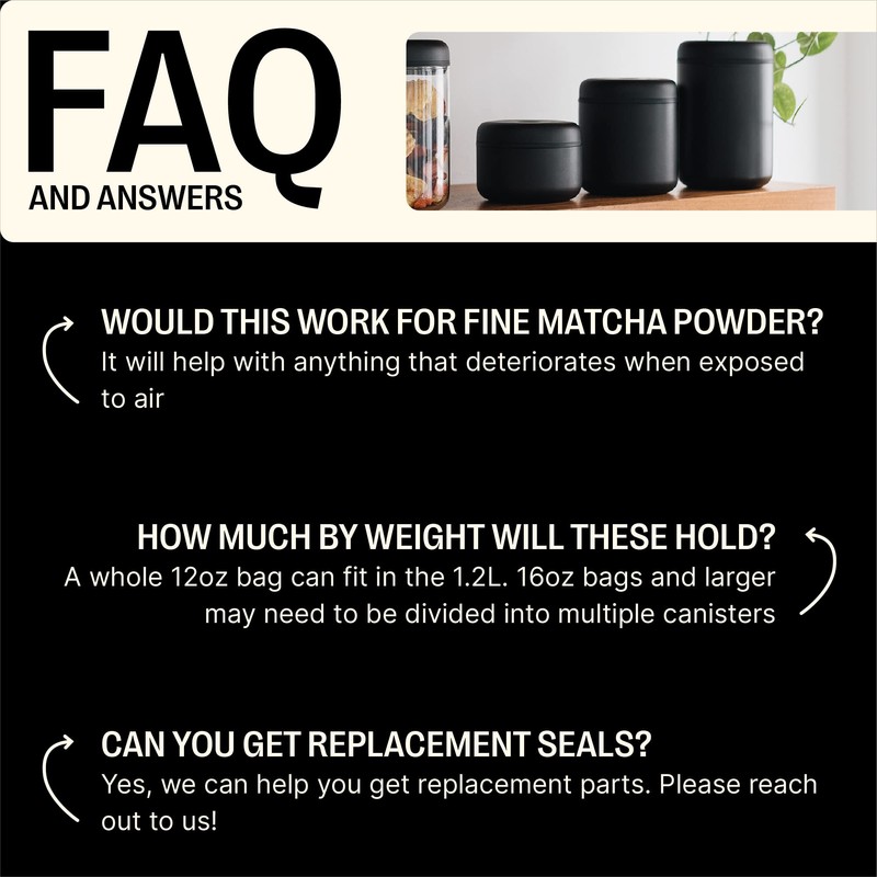 Fellow Atmos Vacuum Coffee Canister & Food Storage Container -