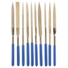 10Pcs Set 5x180mm Titanium Plated Steel Diamonds Needle Files Kit