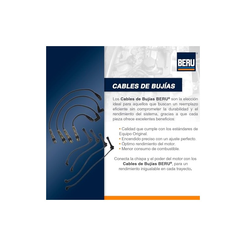 BERU Cables Para Bujías Compatible con FORD RANGER V6 2.9L