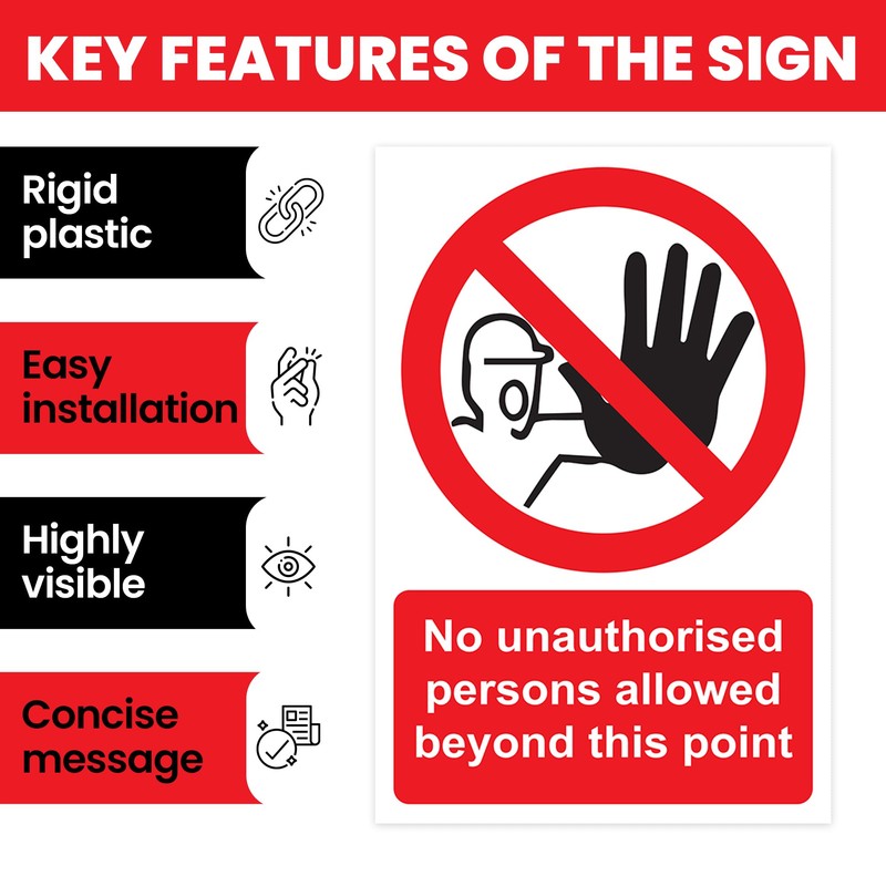 RDLCAR No Unauthorized Persons Allowed Beyond This Point - Safety