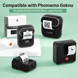 6-Roll • M110 Label Printer Gold Labels • Thermal Self-Adhesive Label • Compatible with Phomemo M110/M220/M221/M200 Label Printer • Black on Gold • 40x30mm • 1380 Labels/6Roll