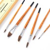Sable Watercolour Brushes Set-Artist Paint Brushes 6PCS Professional Kolinsky Paint