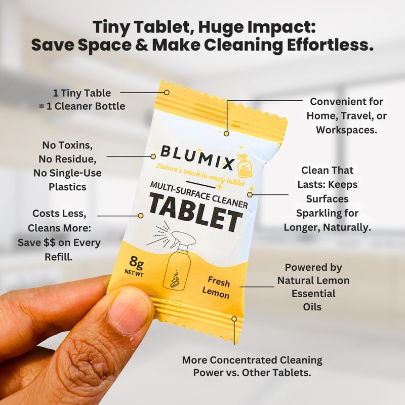 Blumix Multi-Surface Cleaning Tablet Refill Pack – 6 Essential Oil-Enhanced