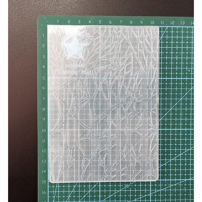 NZJ Merry Christmas Forest Tree Plastic Embossing Folders for Card