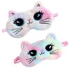 2 Pack Kids Sleep Mask Set - Soft Plush Animal