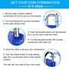 ZHEGE Combination Lock Padlock for Locker, School, Gym, Room, Closet,