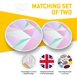 2 x 30cmVinyl Stickers - Girls Geetric Art Deco Pattern Decals for Car Van Luggage Scrap Book Fridge #21580